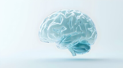 Poster - Futuristic Transparent Brain Model with Digital Effects for Learning