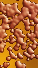 Wall Mural - vertical earth tone blob party gradients 4k features copper colored blob formations moving and evolv