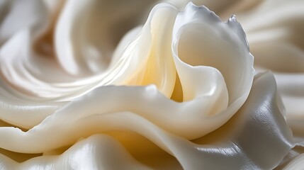 Poster - Silken Radiance: Abstract Creamy White Texture for Softness and Purity