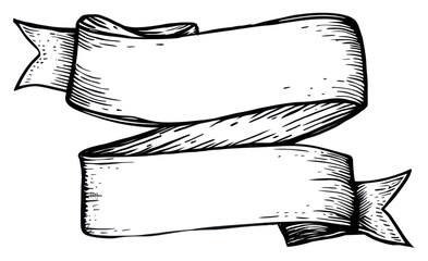 Wall Mural - png ribbon pattern drawing sketch.