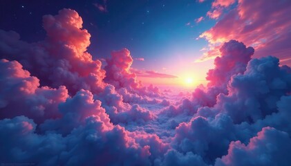 Dazzling array of colors swirling within cloud formations, optical effects, atmospheric optics