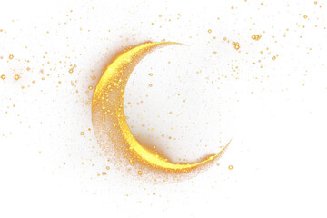 Wall Mural - png crescent golden night moon.