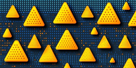 Aufkleber - Abstract seamless background with golden geometric shapes scattered around