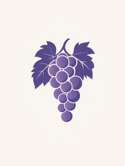 Aufkleber - Modern abstract grape bunch logo design showcasing soft purple hues and artistic simplicity for branding and identity Generative AI