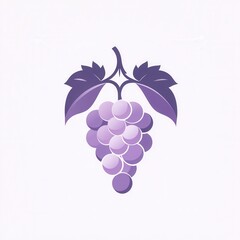 Aufkleber - Modern abstract grape bunch logo featuring soft purple hues and artistic simplicity Generative AI