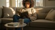 © Maciej Koba - Cozy Sofa Reading: Afternoon Relaxation & Mindfulness at Home with Books and Coffee