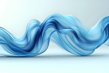 Poster - Abstract Blue Fabric Waves Design