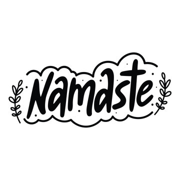 Namaste Lettering Vector Design.
