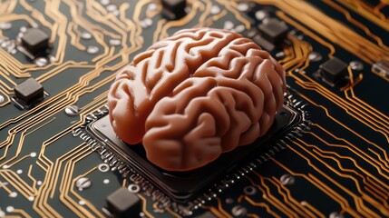 Poster - Cutting Edge AI Technology Research in High Tech Circuitry with Brain Model