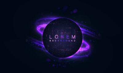 Leinwandbilder - Abstract purple glowing effect for background presentations and graphic design. Vector