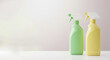 © Eugen - Cleaning liquid in plastic bottle for cleaner service promotion. Home hygiene product for bacteria removal, surface disinfectant and household cleaning for germ protection