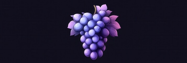 Poster - Modern abstract grape bunch logo design featuring soft purple hues and artistic simplicity in a contemporary style Generative AI