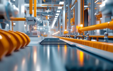 Poster - Modern industrial facility with machinery.