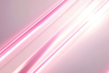 Poster - Abstract neon light trails create a futuristic and elegant composition on a smooth white background Generative AI