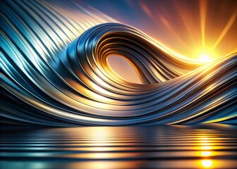 Poster - Abstract Black and White Wave Illusion on Light Background - Conceptual Photography