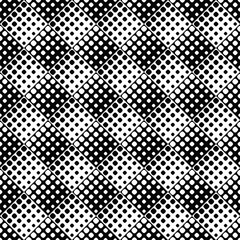 Poster - Black and white abstract seamless rounded square pattern background