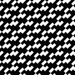 Poster - Abstract black and white geometric pattern background - seamless repetitive vector design