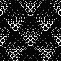 Poster - monochrome circle pattern background - abstract vector design