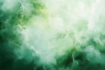 Poster - Soft green watercolor with dreamy abstract texture