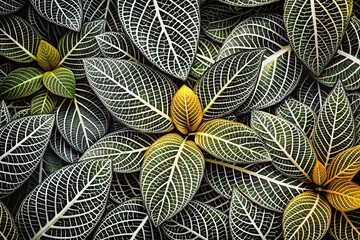 Poster - Abstract Botanical Line Art: Crosshatch Texture Background