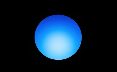 Poster - A Vibrant Blue Orb Illuminated Against a Black Background, Creating a Minimalistic and Modern Aesthetic for Design and Art Projects