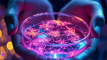 Poster - This Lab tests are examining bright stem cell cultures for their regenerative properties.