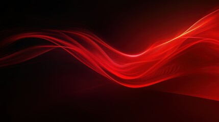 Aufkleber - A dark-toned, abstract red background with soft curves and dynamic light, creating a sense of motion, while leaving space in the center for custom design elements.
