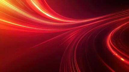 Aufkleber - A dynamic red gradient with curving lines and subtle light contrasts creates an abstract futuristic backdrop, with space in the center for adding text or logos.