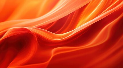 Aufkleber - An abstract, flowing red background with vibrant orange hues, high-speed motion blur, and smooth curved lines, leaving room in the center for text or visuals.