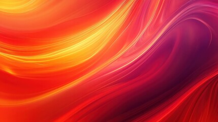 Aufkleber - An abstract, flowing red background with vibrant orange hues, high-speed motion blur, and smooth curved lines, leaving room in the center for text or visuals.