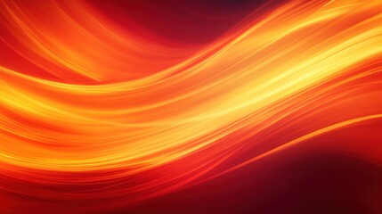 Aufkleber - An abstract, flowing red background with vibrant orange hues, high-speed motion blur, and smooth curved lines, leaving room in the center for text or visuals.