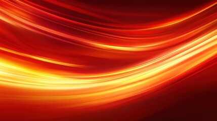 Aufkleber - An abstract, flowing red background with vibrant orange hues, high-speed motion blur, and smooth curved lines, leaving room in the center for text or visuals.