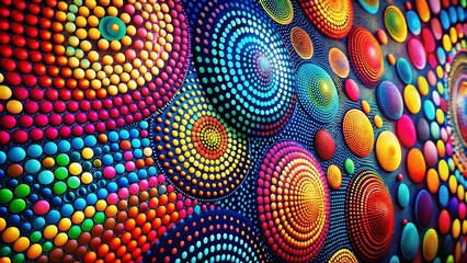 Poster - Abstract Decorative Dots Pattern Wallpaper Background - Modern Geometric Design