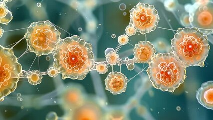 Poster - This Dynamic visuals showcase stem cells and their potential in regenerative therapies and renewal.