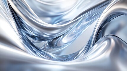 Aufkleber - A captivating silver backdrop with sweeping blue and white curves and a high-speed motion blur, creating a sense of energy and flow, perfect for inserting text.