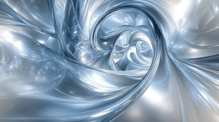 Aufkleber - A dynamic silver-toned abstract background, with swirling blue and white curves and dramatic light and shadow effects, leaving the center open for design elements.