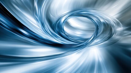 Aufkleber - A futuristic silver backdrop with smooth curves in different shades of blue and white, enhanced by motion blur and light contrasts, leaving room for text in the center.