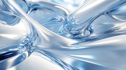 Aufkleber - A sleek silver background with blue and white smooth curves and light-shadow contrasts, creating an atmosphere of energy and dynamism, perfect for text placement.