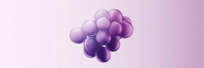 Aufkleber - Modern abstract grape bunch logo design featuring soft purple hues and artistic simplicity Generative AI