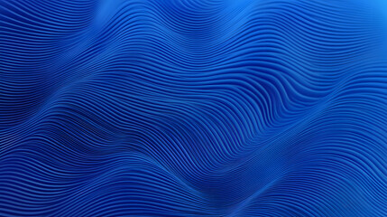 Poster - Blue wavy background. Abstract striped wallpaper