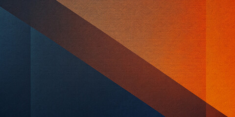 Poster - Abstract Fabric Texture with Triangular Shapes in Deep Blue, Orange, and Brown