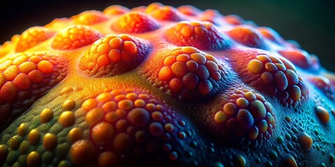 Poster - Abstract Fruit Skin Texture: Close-Up Low Light Photography