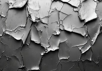 Poster - Dark and Textured Surface with Cracked and Peeling Paint Elements, Creating a Unique Background for Design and Artistic Projects