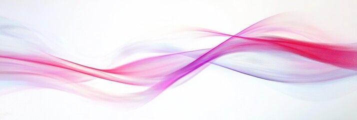 Leinwandbilder - Glowing neon lines create a futuristic atmosphere with smooth light trails and elegant composition on white background Generative AI