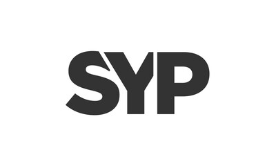 Poster - SYP logo design template with strong and modern bold text. Initial based vector logotype featuring simple and minimal typography. Trendy company identity.