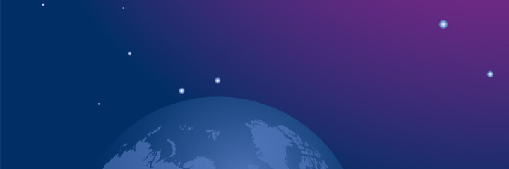 banner template design with header interface gradient style