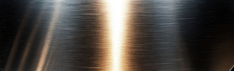 Poster - Polished Metallic Surface with Reflective Shine and Subtle Brushed Texture Conveying Modern Industrial Aesthetic for Design Purposes