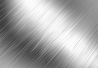 Poster - Shiny Silver Metal Surface with Diagonal Brushed Texture and Elegant Reflections for Modern Design Applications and Stylish Backgrounds