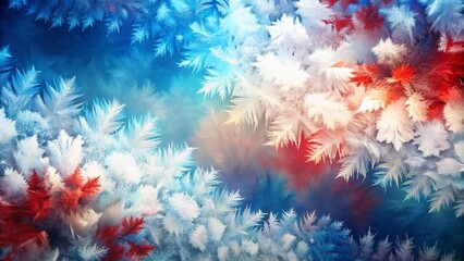 Wall Mural - abstract labor day frost pattern bokeh background - festive holiday design