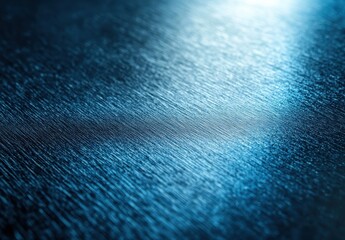 Poster - Smooth Blue Metal Texture with Glimmering Light Reflections Ideal for Backgrounds, Product Displays, and Artistic Creations in Contemporary Design